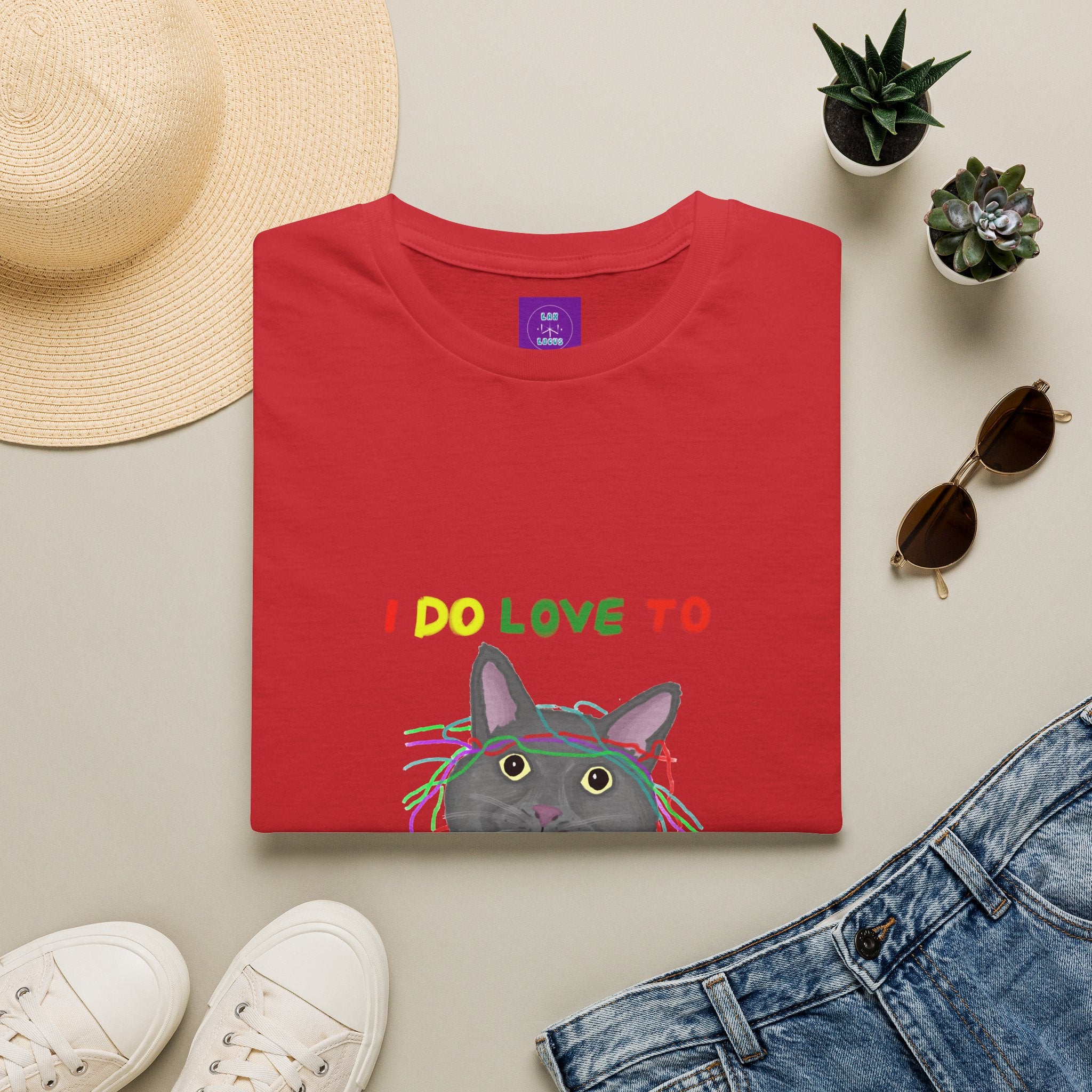 Cat T-Shirt — "I Do Love to Spin a Yarn" Cute Cat Graphic Tee