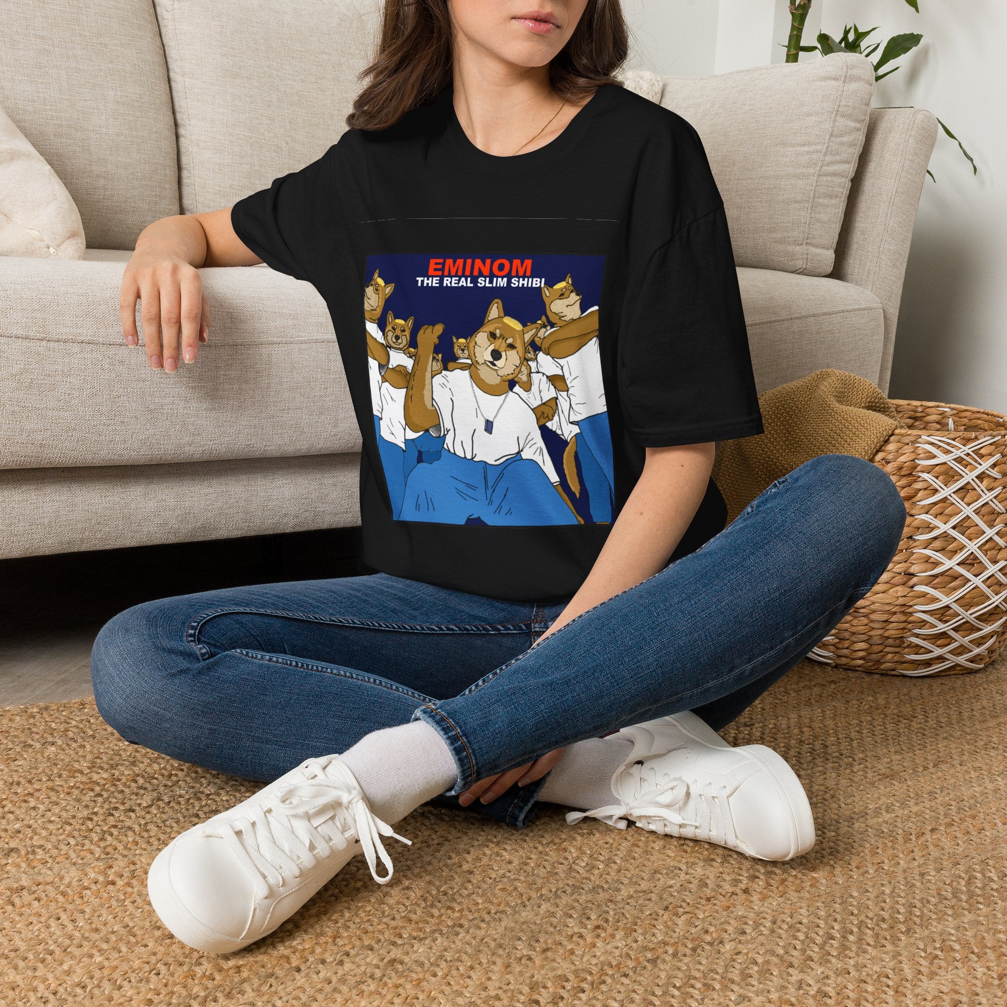 Eminom “The Real Slim Shibi” T-Shirt — Funny Shiba Inu Parody Tee