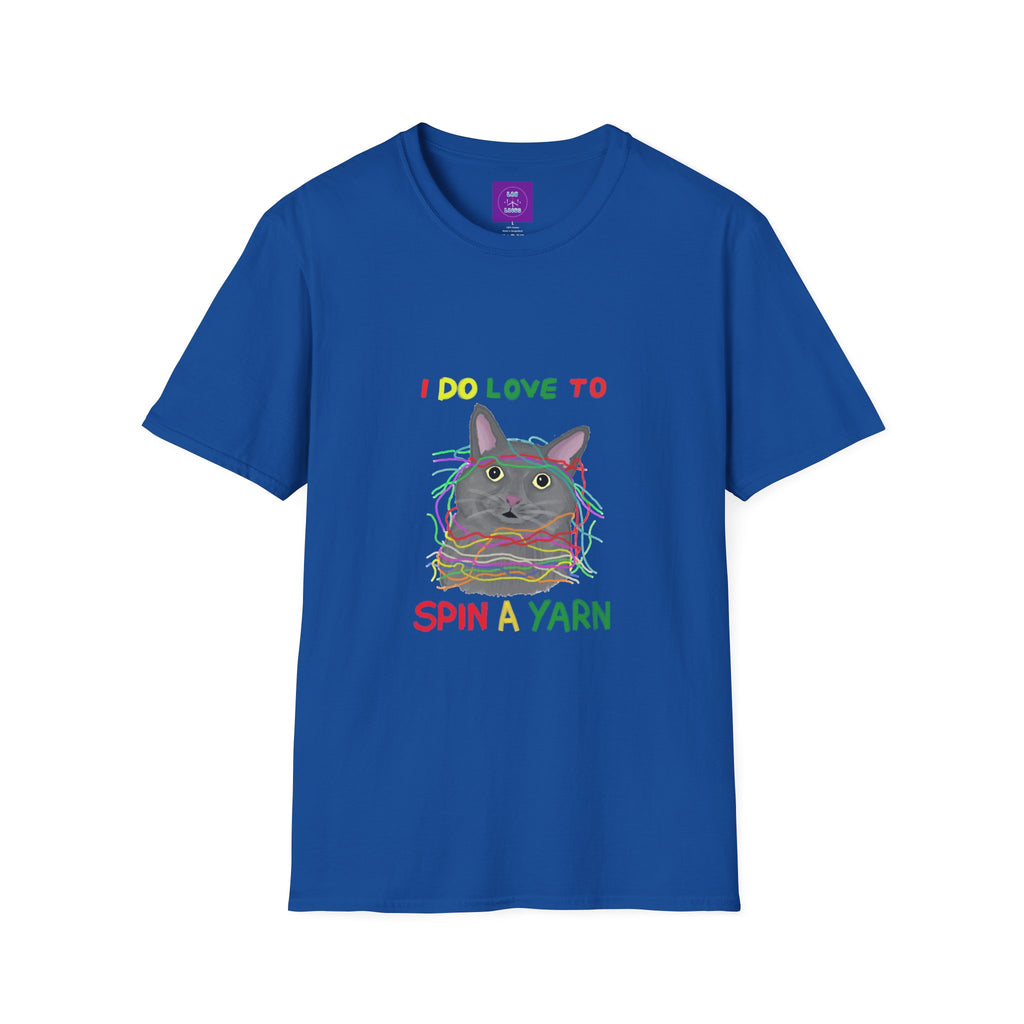 Cat T-Shirt — "I Do Love to Spin a Yarn" Cute Cat Graphic Tee