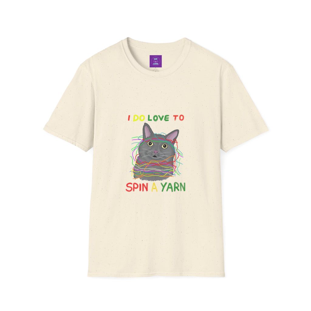 Cat T-Shirt — "I Do Love to Spin a Yarn" Cute Cat Graphic Tee