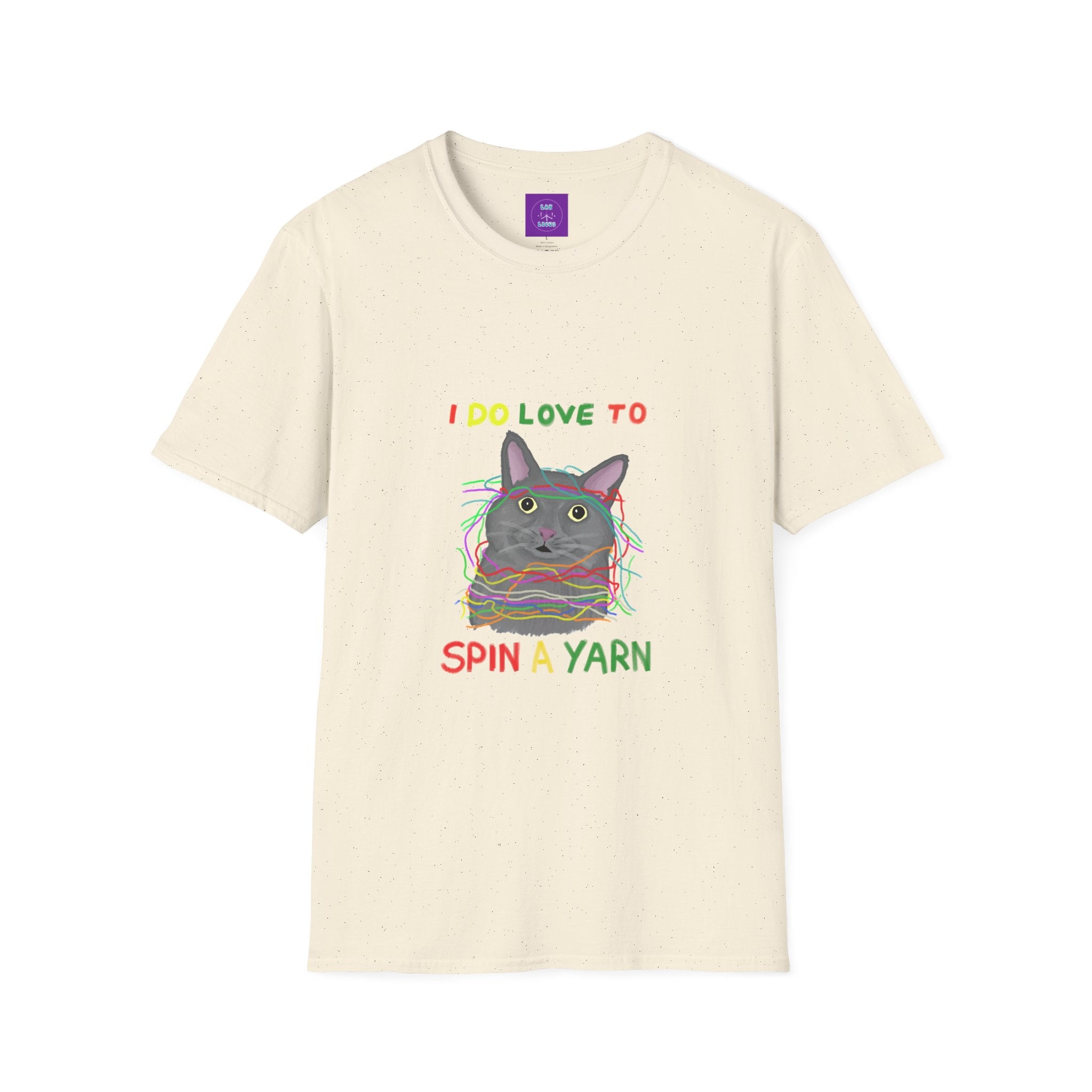 Cat T-Shirt — "I Do Love to Spin a Yarn" Cute Cat Graphic Tee
