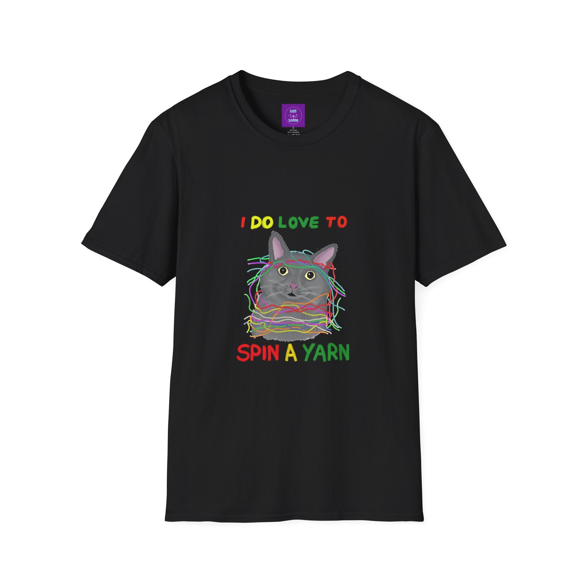 Cat T-Shirt — "I Do Love to Spin a Yarn" Cute Cat Graphic Tee