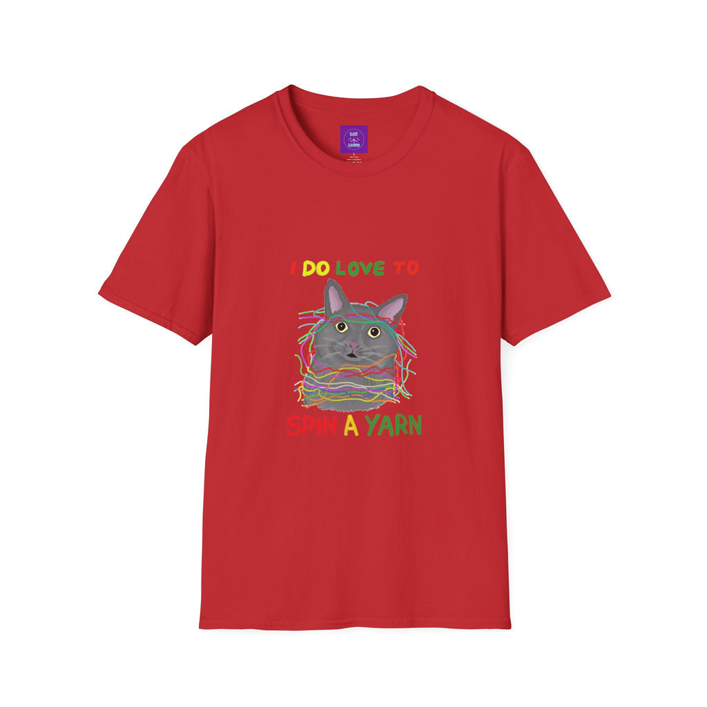 Cat T-Shirt — "I Do Love to Spin a Yarn" Cute Cat Graphic Tee