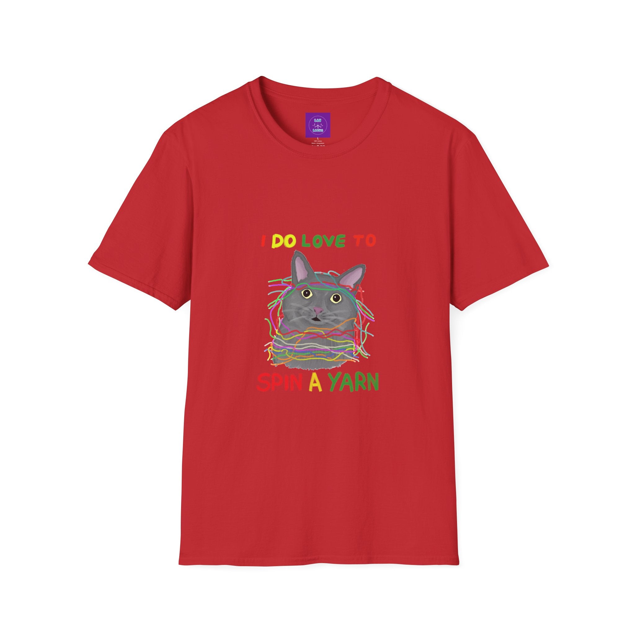 Cat T-Shirt — "I Do Love to Spin a Yarn" Cute Cat Graphic Tee