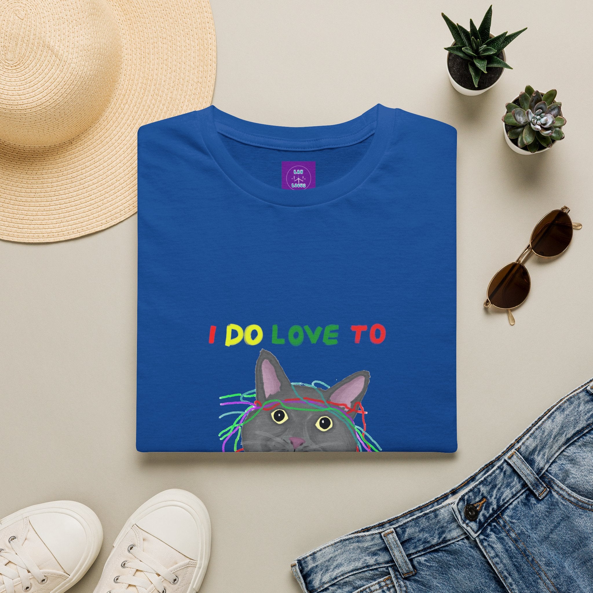 Cat T-Shirt — "I Do Love to Spin a Yarn" Cute Cat Graphic Tee
