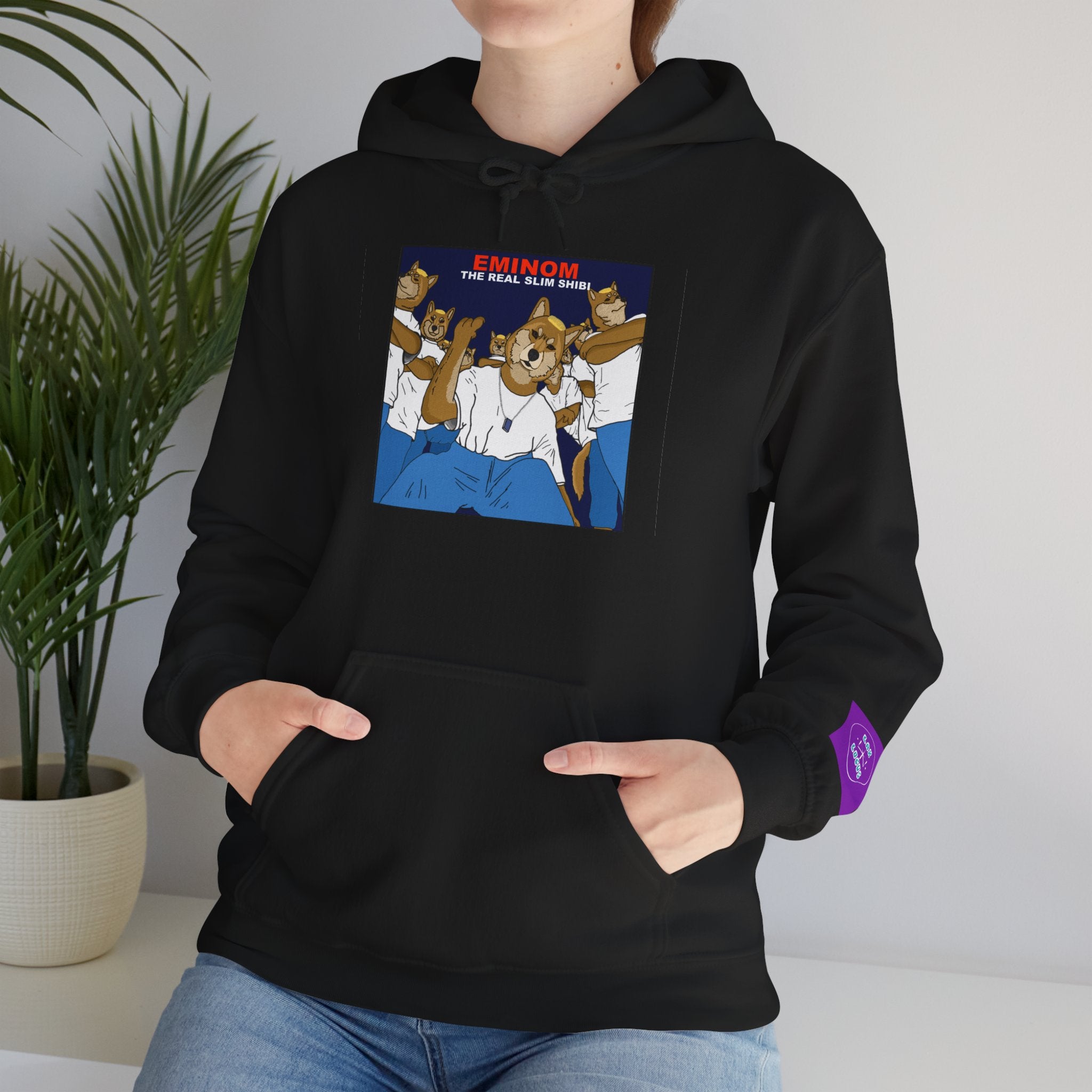 "Slim Shibi" Novelty Hoodie Pullover
