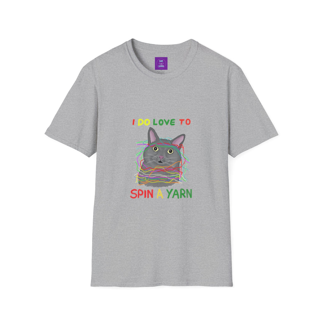 Cat T-Shirt — "I Do Love to Spin a Yarn" Cute Cat Graphic Tee