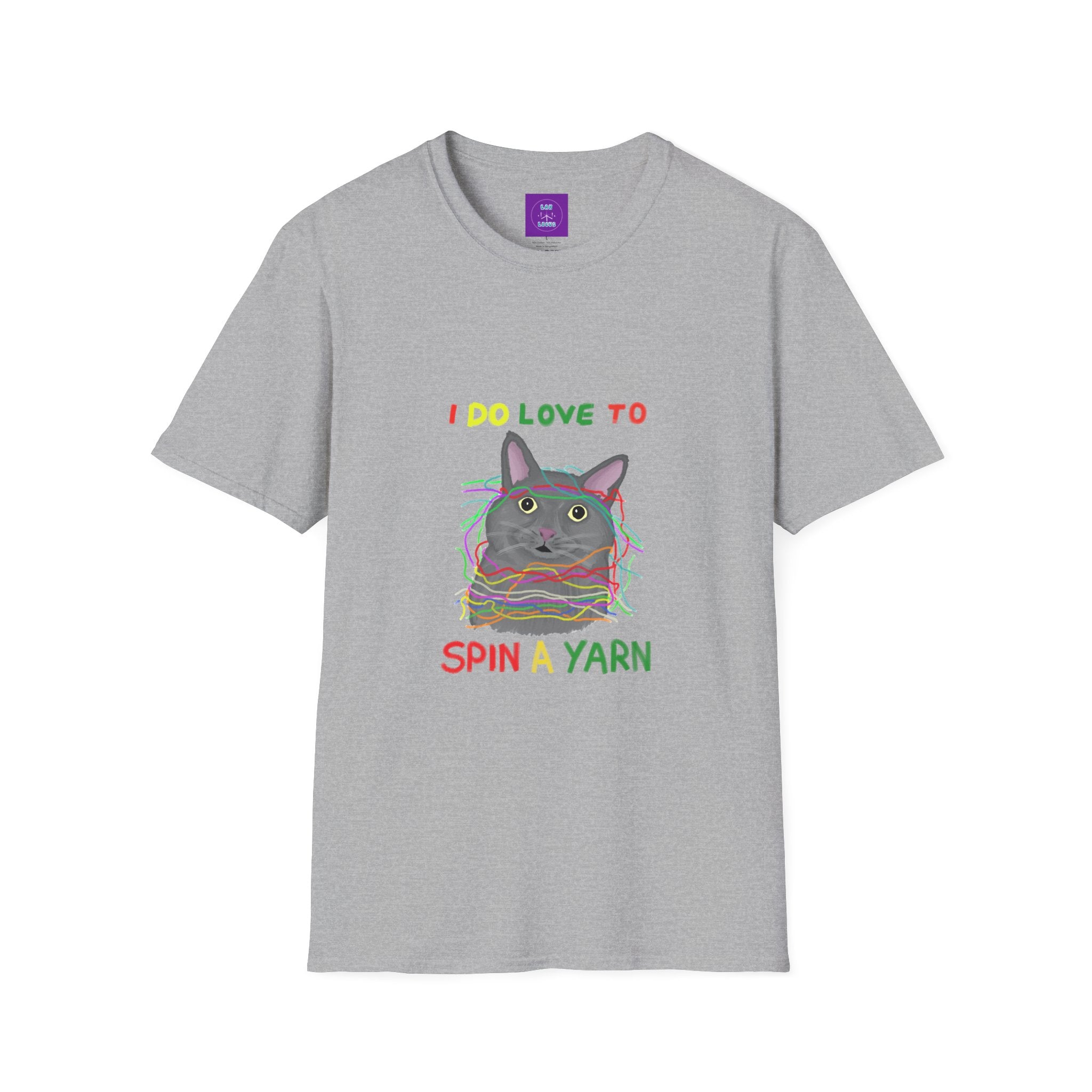 Cat T-Shirt — "I Do Love to Spin a Yarn" Cute Cat Graphic Tee