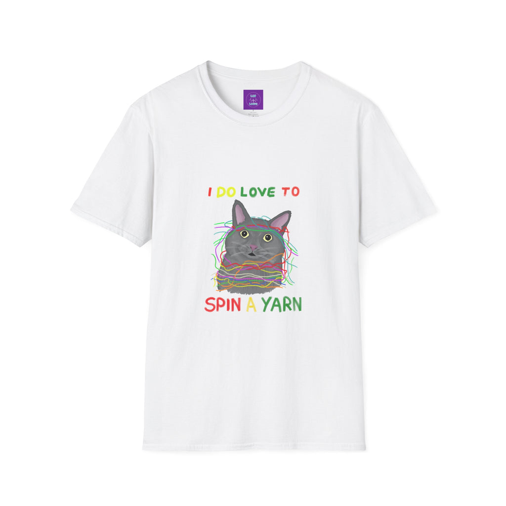 Cat T-Shirt — "I Do Love to Spin a Yarn" Cute Cat Graphic Tee