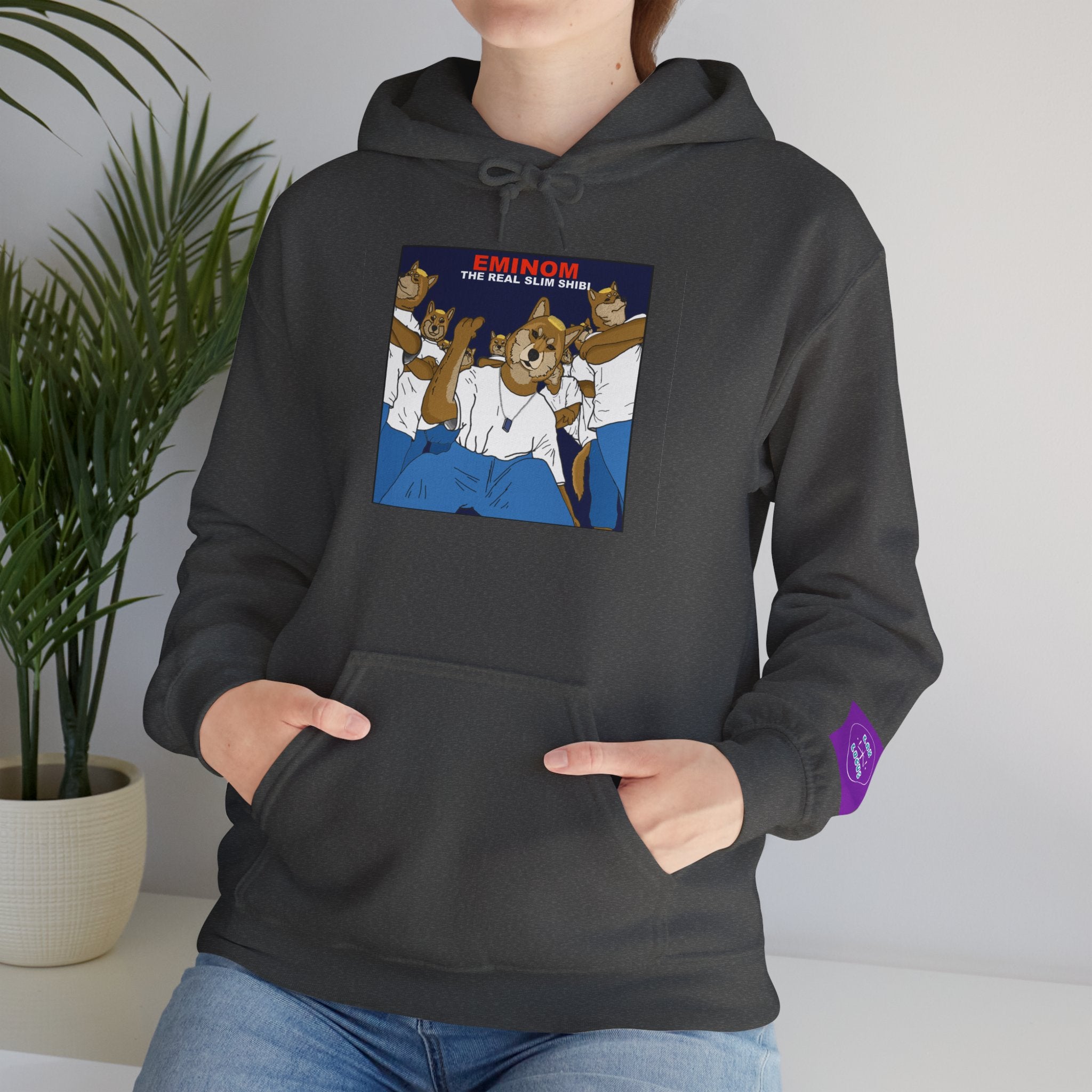 "Slim Shibi" Novelty Hoodie Pullover