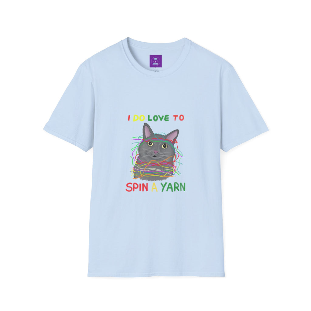 Cat T-Shirt — "I Do Love to Spin a Yarn" Cute Cat Graphic Tee