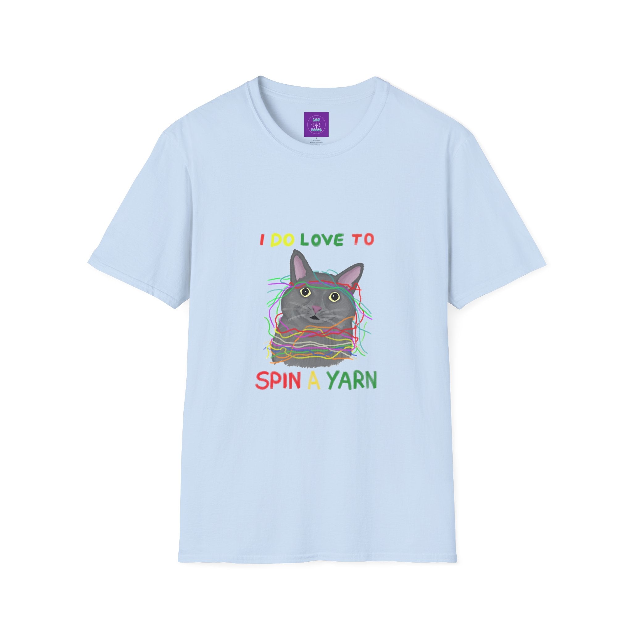 Cat T-Shirt — "I Do Love to Spin a Yarn" Cute Cat Graphic Tee