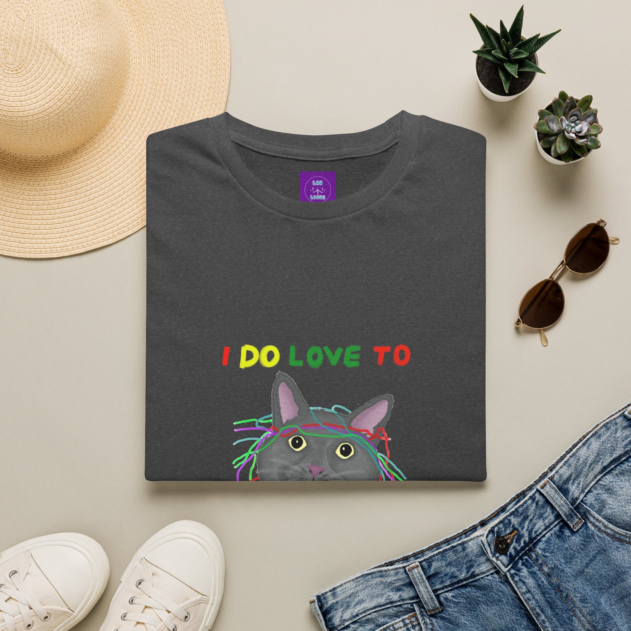 Cat T-Shirt — "I Do Love to Spin a Yarn" Cute Cat Graphic Tee