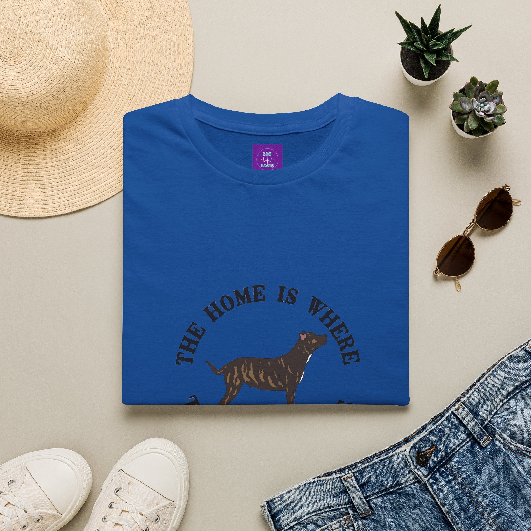 The Home Is Where the Hound Is Staffy T-Shirt