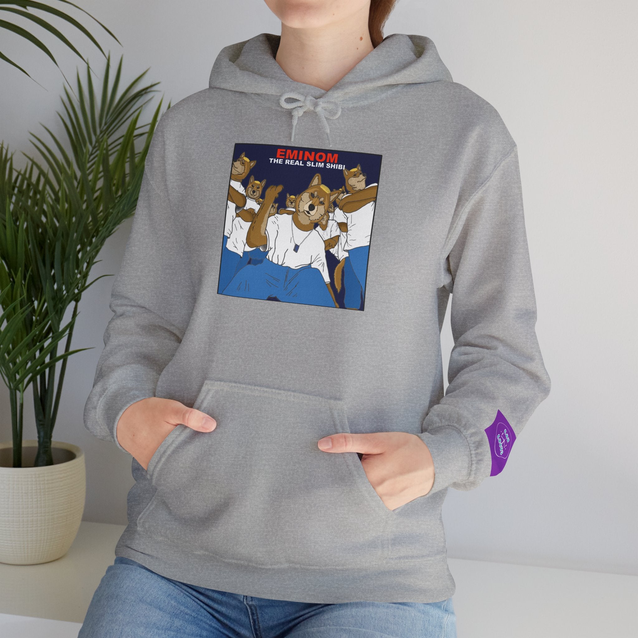 "Slim Shibi" Novelty Hoodie Pullover