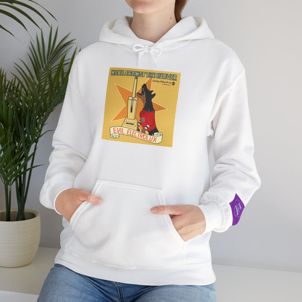 "Rage Against The Hoover" Novelty Hoodie Pullover