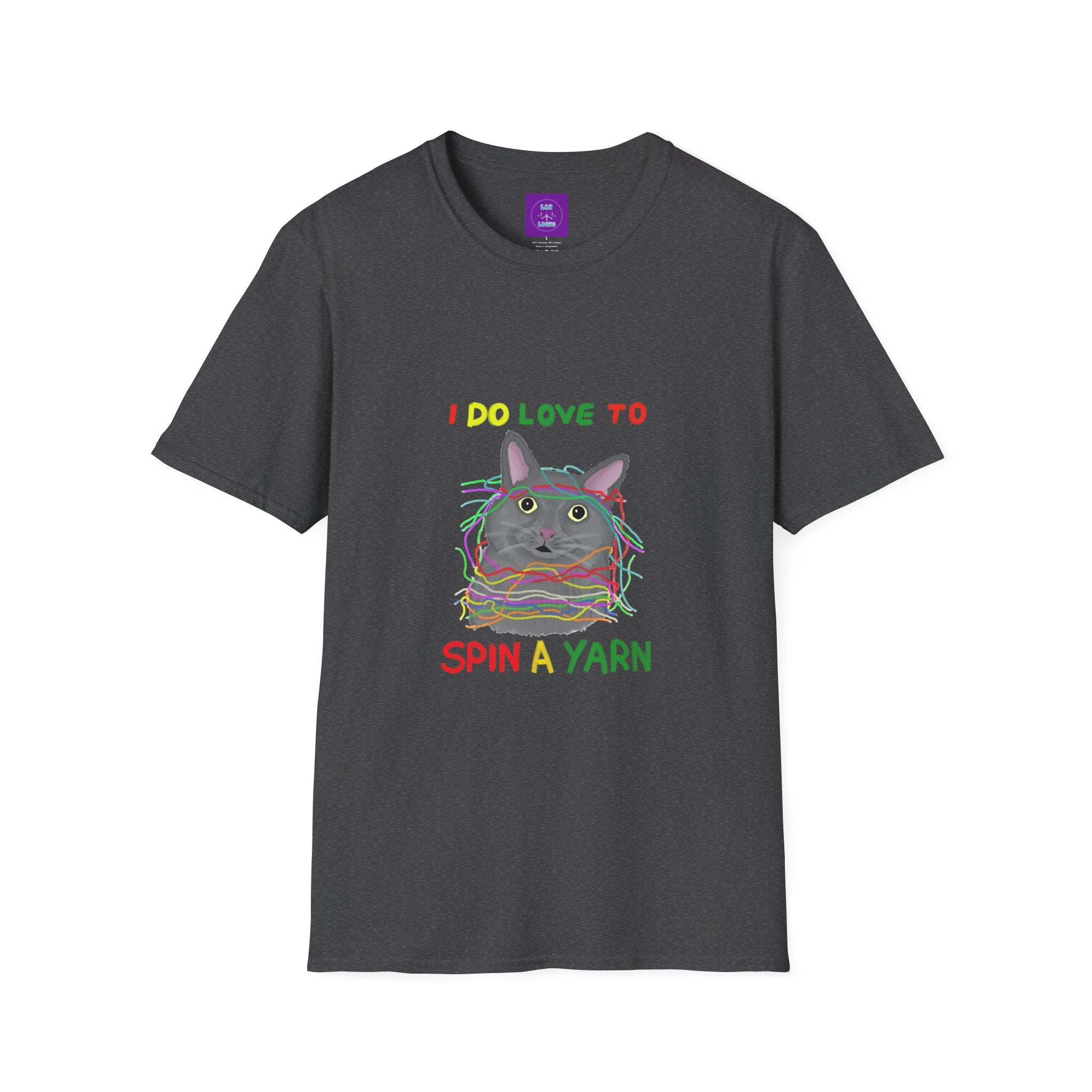 Cat T-Shirt — "I Do Love to Spin a Yarn" Cute Cat Graphic Tee